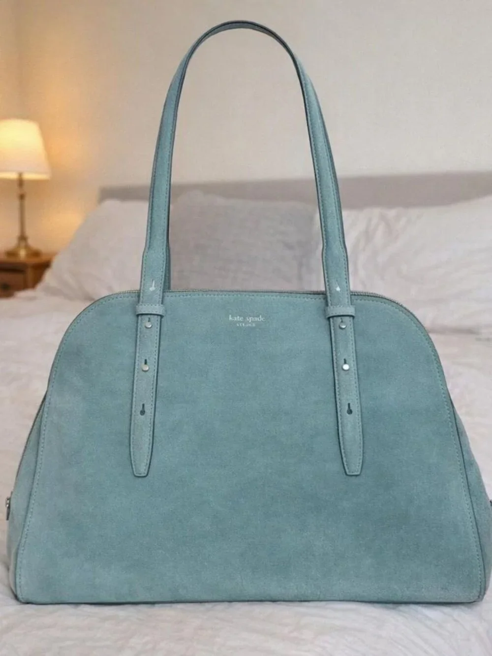 Kate Spade Maise Suede Carryall Bag - Dark English Sea